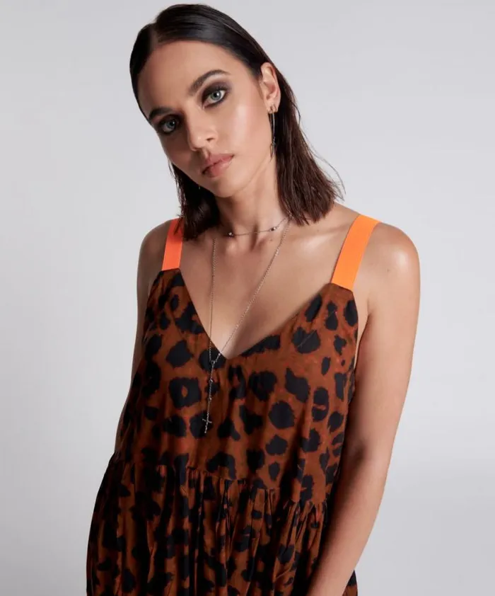 Women ANIMAL ANARCHY RUNAWAY SLIP DRESS One Teaspoon Midi and Maxi Dresses
