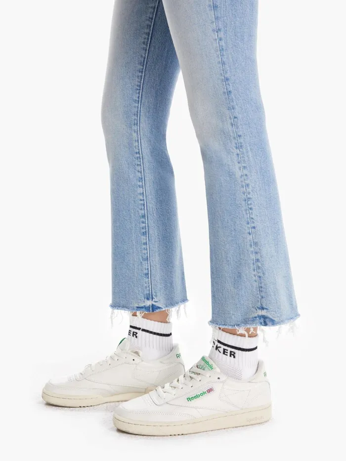 Women Ankle Mother Denim The Hustler Ankle Fray Lightpastel Blue