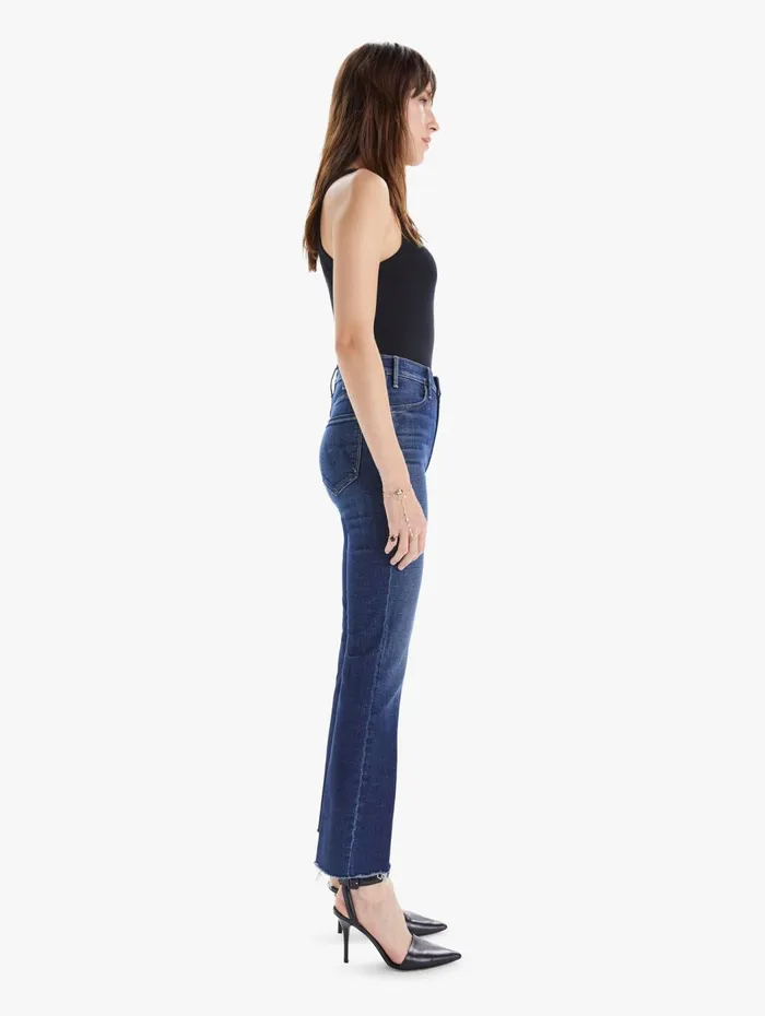 Women Ankle Mother Denim The Hustler Ankle Fray Medium Blue