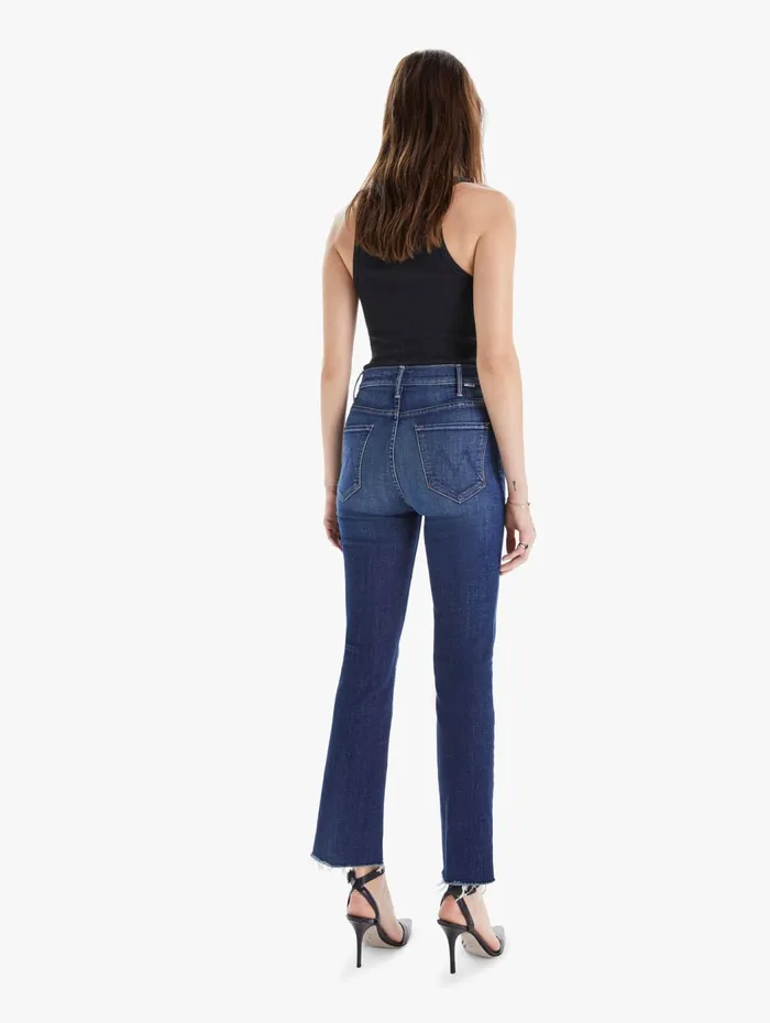 Women Ankle Mother Denim The Hustler Ankle Fray Medium Blue