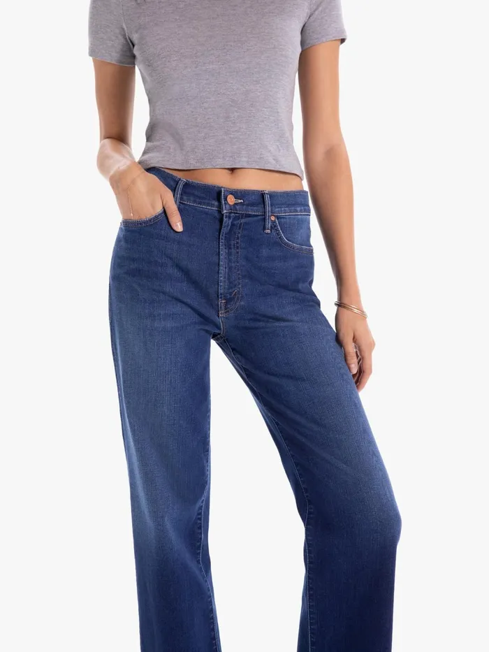 Women Ankle Mother Denim The Kick It Ankle Medium Blue