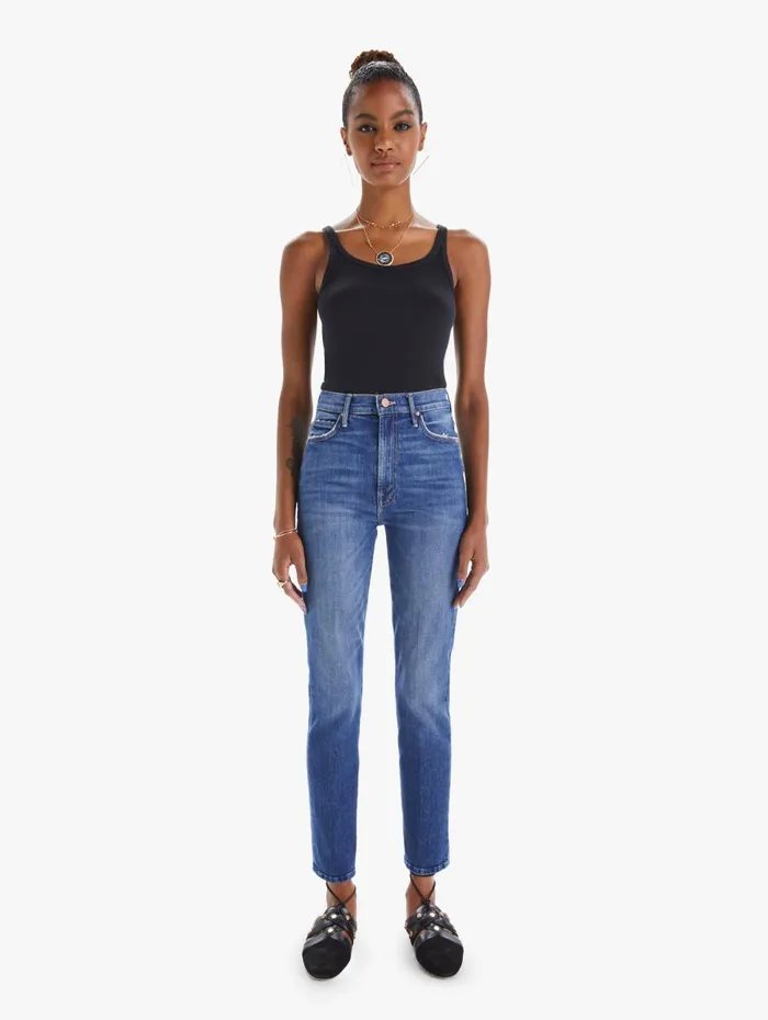 Women Ankle Mother Denim The Swooner Rascal Ankle Medium Blue