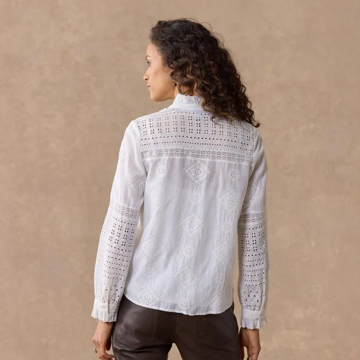 Women Annalynn Shirt White Sundance Catalog Tops