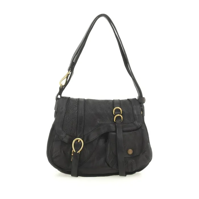 Women Arya Black Campomaggi ShoulderHobo Bag
