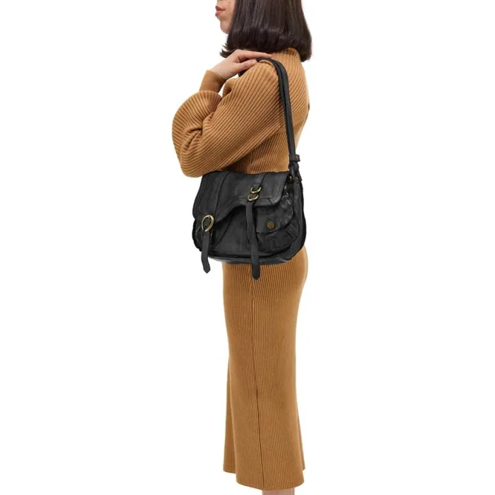 Women Arya Black Campomaggi ShoulderHobo Bag