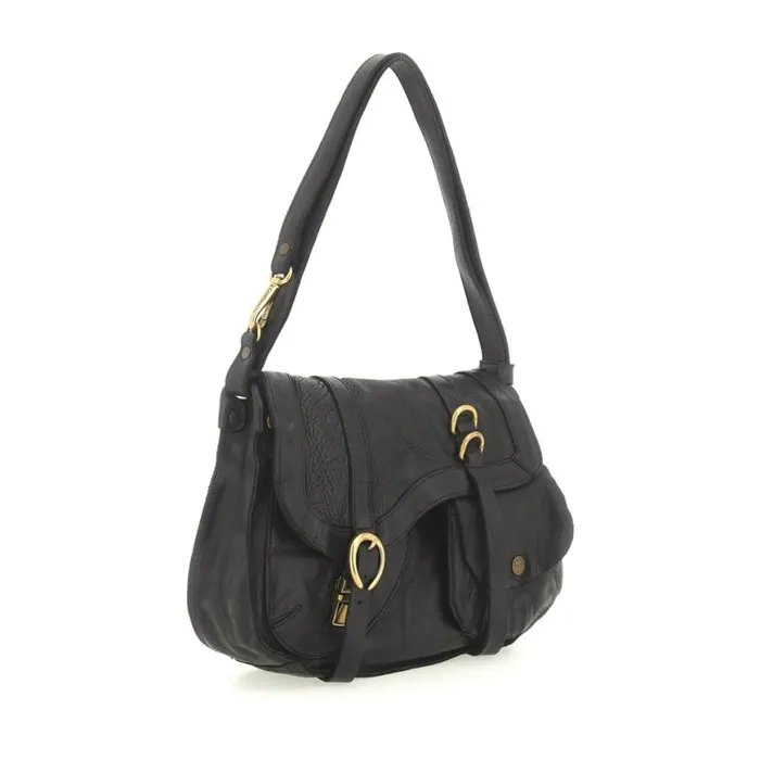Women Arya Black Campomaggi ShoulderHobo Bag