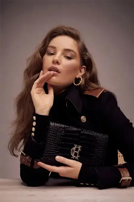 Women Bags Holland Cooper Highbury Clutch Bag Black Gold Women Bags Holland Cooper Highbury Clutch Bag Black Gold