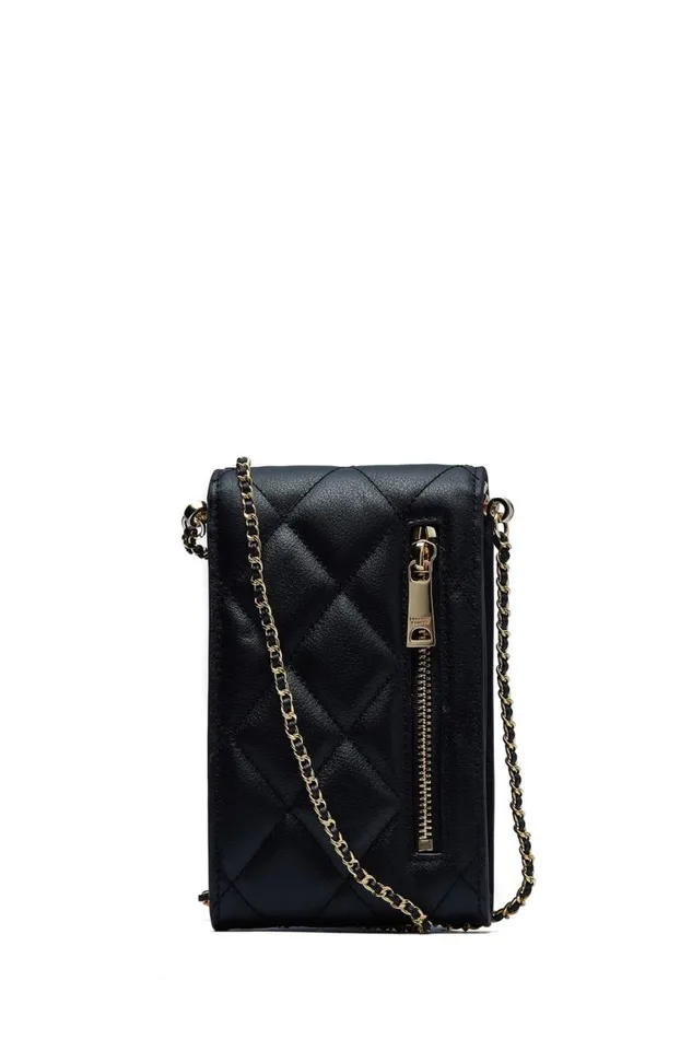 Women Bags Holland Cooper Knightsbridge Phone Pouch Black Quilted