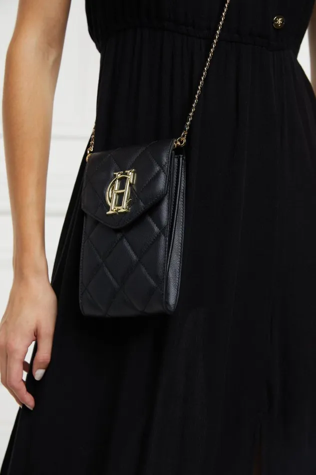 Women Bags Holland Cooper Knightsbridge Phone Pouch Black Quilted