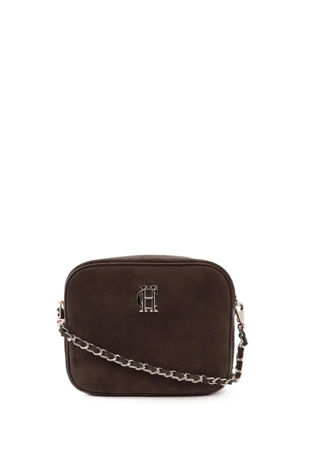 Women Bags Holland Cooper Soho Camera Bag Chocolate Suede