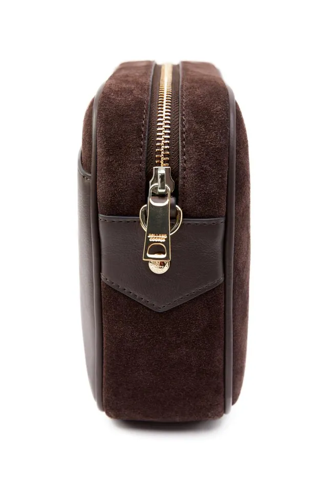 Women Bags Holland Cooper Soho Camera Bag Chocolate Suede