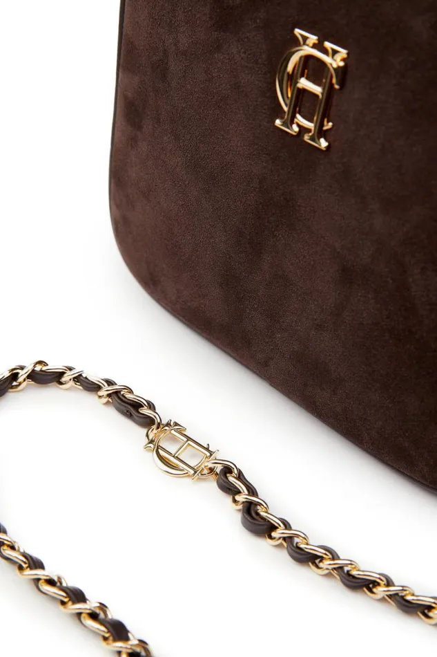 Women Bags Holland Cooper Soho Camera Bag Chocolate Suede