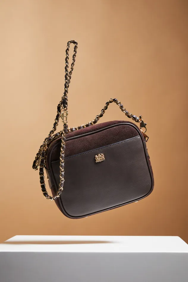 Women Bags Holland Cooper Soho Camera Bag Chocolate Suede
