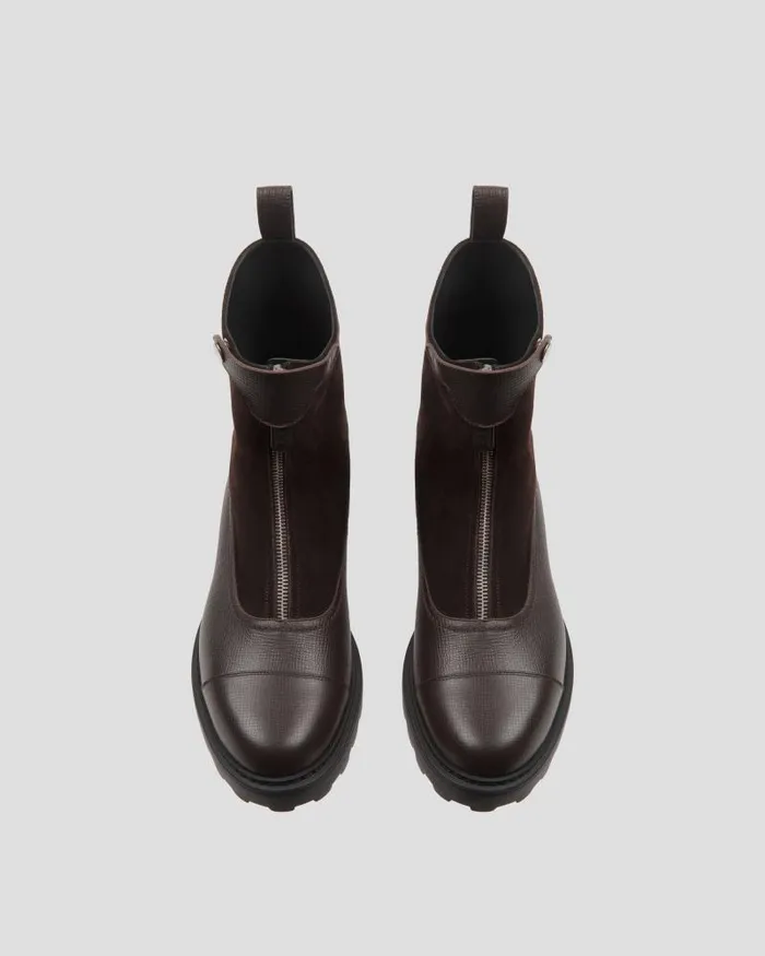 Women Bally Boots and Ankle Boots Gusto Bootie In Ebano Leather Brown Women Bally Boots and Ankle Boots Gusto Bootie In Ebano Leather Brown