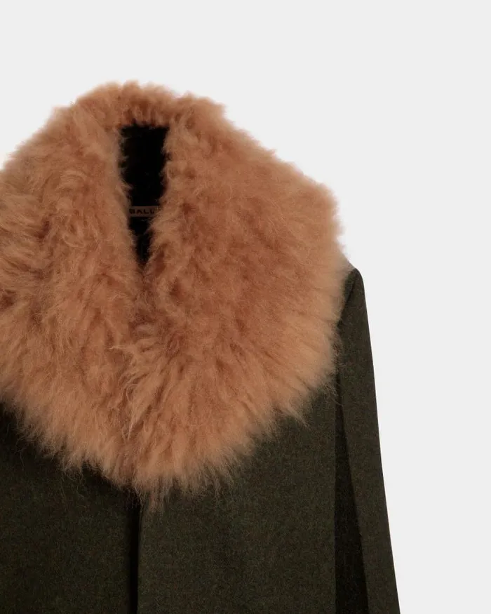 Women Bally Coats and Jackets SingleBreasted Coat In Dark Green Wool Green Women Bally Coats and Jackets SingleBreasted Coat In Dark Green Wool Green