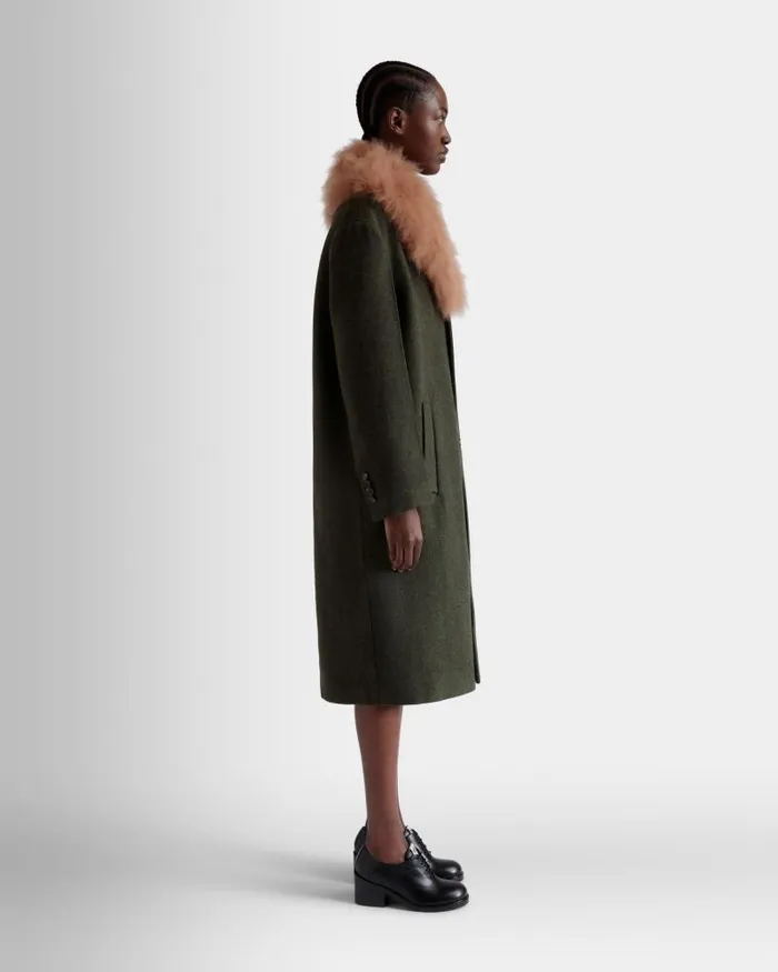 Women Bally Coats and Jackets SingleBreasted Coat In Dark Green Wool Green Women Bally Coats and Jackets SingleBreasted Coat In Dark Green Wool Green