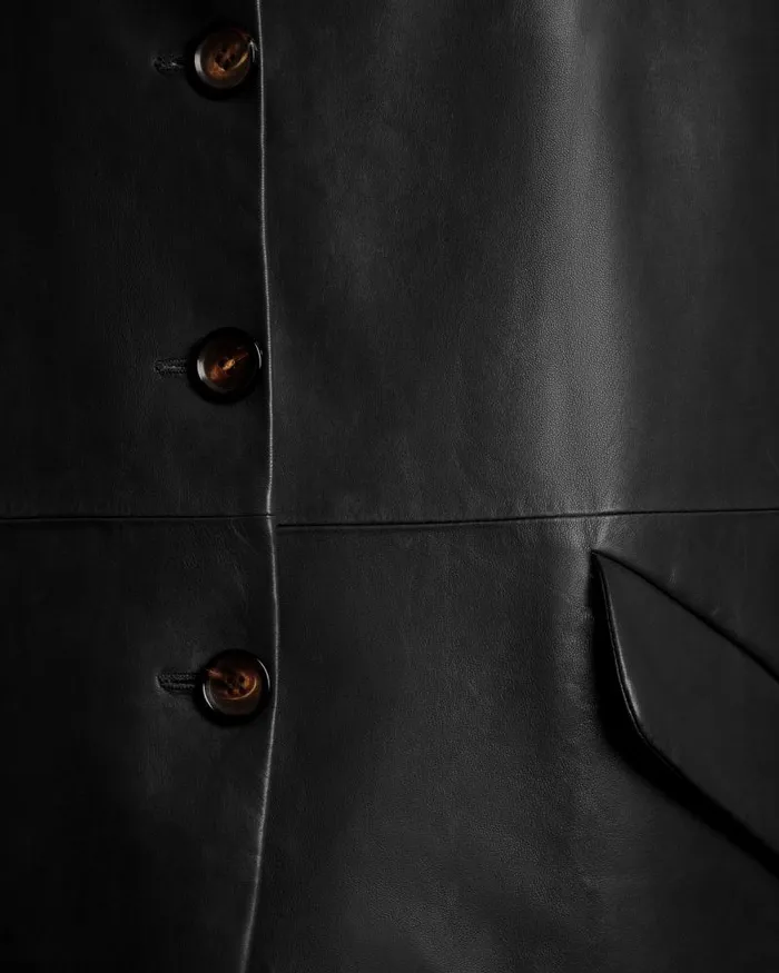 Women Bally Coats and Jackets SingleBreasted Midi Coat In Black Leather Black Women Bally Coats and Jackets SingleBreasted Midi Coat In Black Leather Black