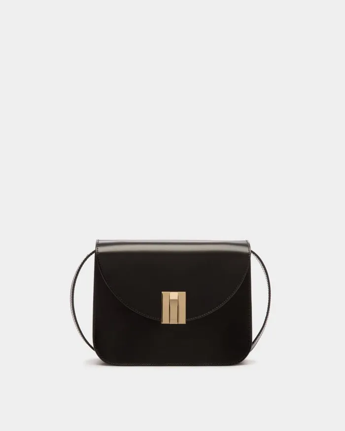 Women Bally Crossbody Bags Ollam Crossbody Bag In Black Brushed Leather Black