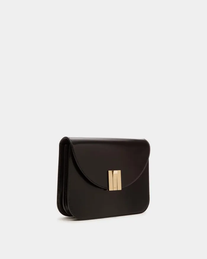 Women Bally Crossbody Bags Ollam Crossbody Bag In Black Brushed Leather Black Women Bally Crossbody Bags Ollam Crossbody Bag In Black Brushed Leather Black