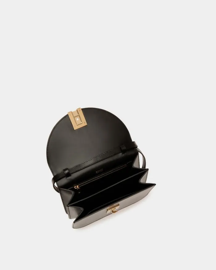 Women Bally Crossbody Bags Ollam Crossbody Bag In Black Brushed Leather Black Women Bally Crossbody Bags Ollam Crossbody Bag In Black Brushed Leather Black