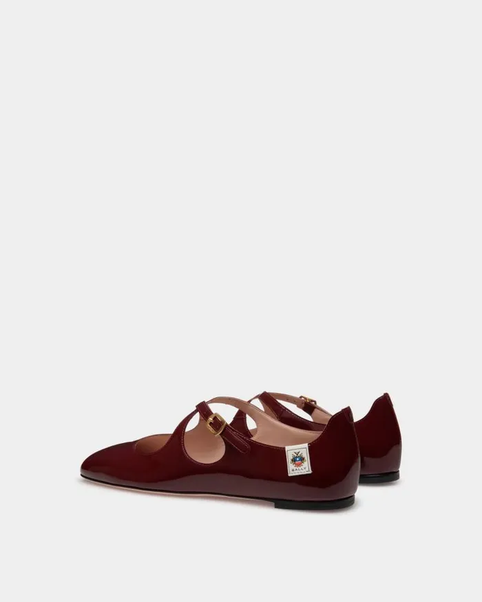 Women Bally Flats and Moccasins Ballyrina Flat In Andorra Patent Leather Burgundy Women Bally Flats and Moccasins Ballyrina Flat In Andorra Patent Leather Burgundy