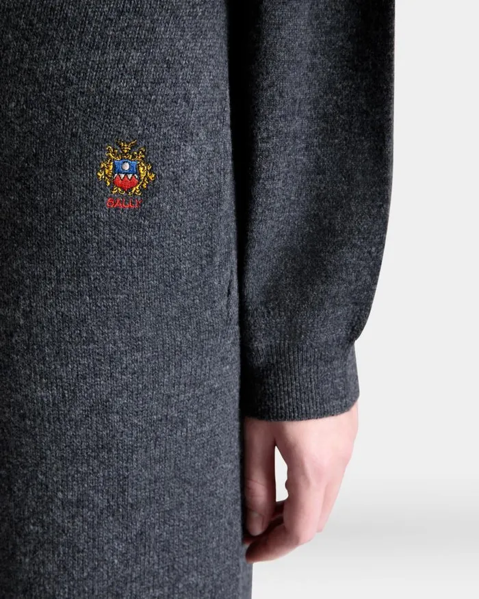 Women Bally Knitwear Knit Pants In Dark Grey Wool And Cashmere Grey Women Bally Knitwear Knit Pants In Dark Grey Wool And Cashmere Grey