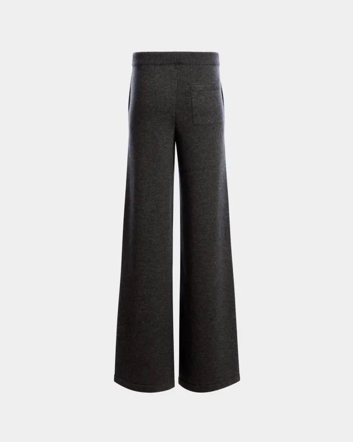 Women Bally Knitwear Knit Pants In Dark Grey Wool And Cashmere Grey Women Bally Knitwear Knit Pants In Dark Grey Wool And Cashmere Grey