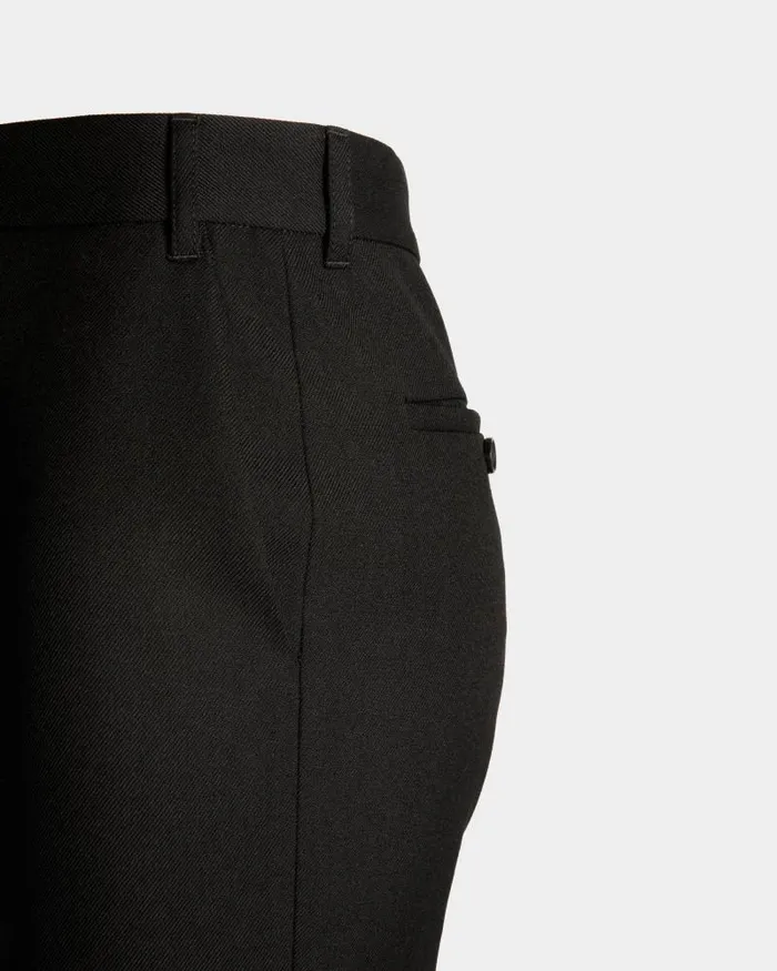 Women Bally Pants Flared Pants In Black Wool Black Women Bally Pants Flared Pants In Black Wool Black