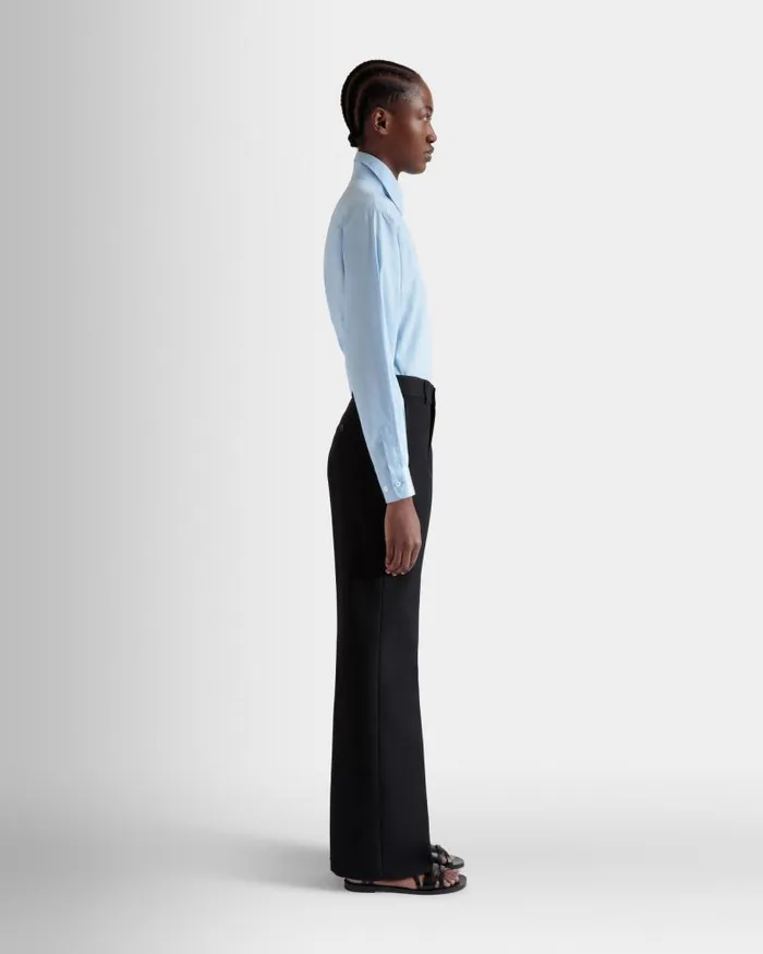 Women Bally Pants Flared Pants In Black Wool Black Women Bally Pants Flared Pants In Black Wool Black