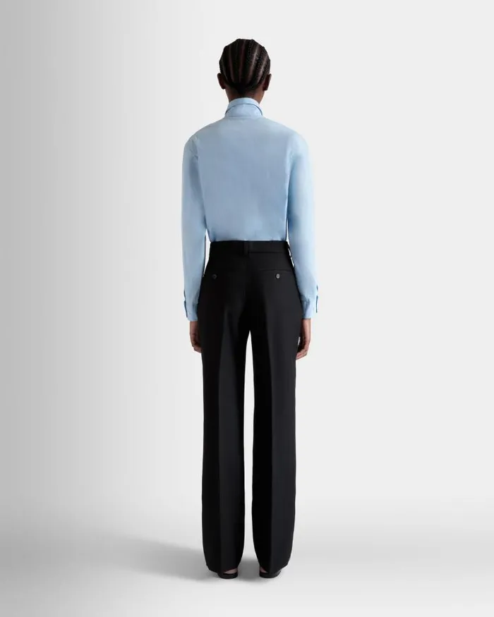 Women Bally Pants Flared Pants In Black Wool Black Women Bally Pants Flared Pants In Black Wool Black