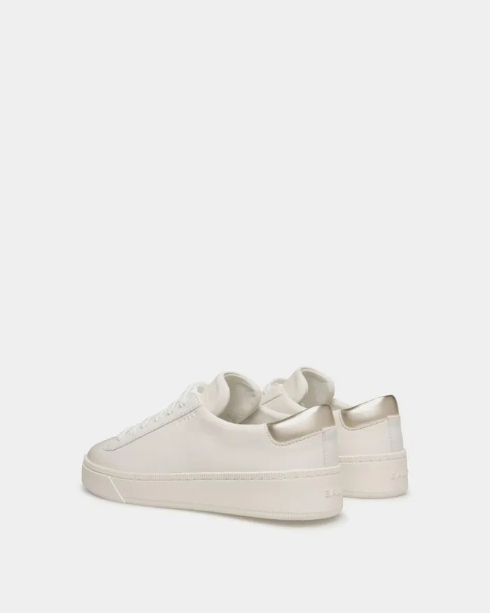 Women Bally Sneakers Raise Sneaker In White And Gold Leather White