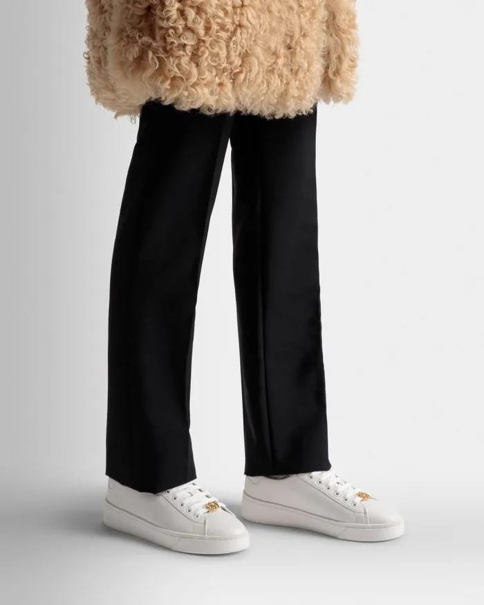 Women Bally Sneakers Raise Sneakers In White Leather White