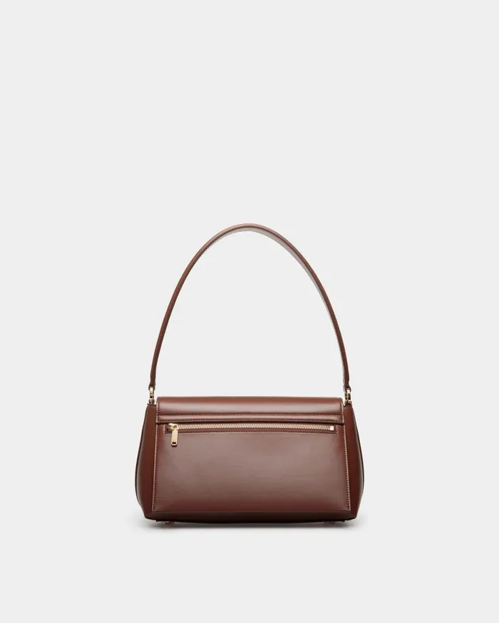 Women Bally Top Handle Bags Ollam Small Top Handle Bag In Brown Leather Brown