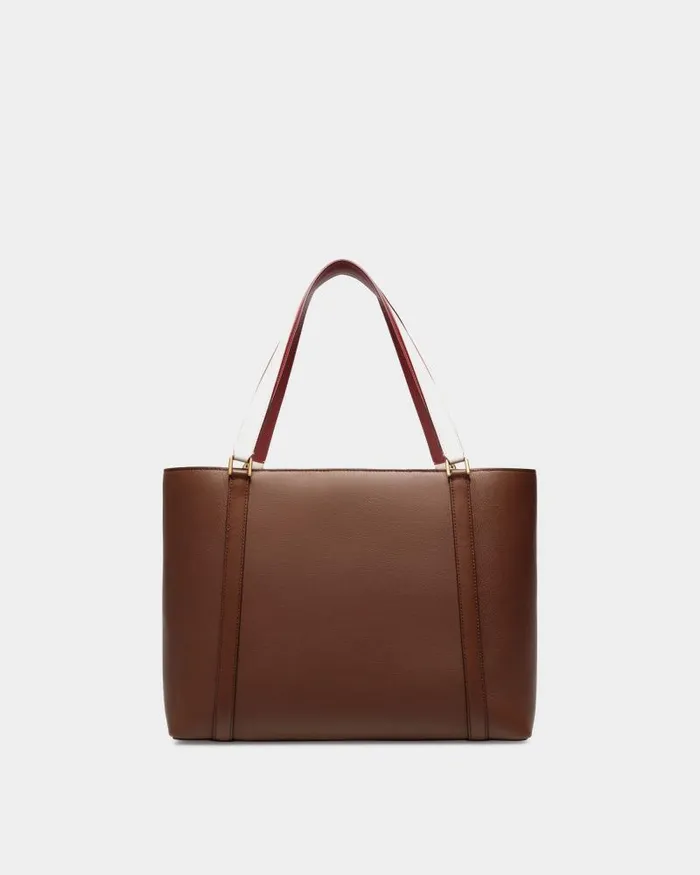 Women Bally Tote Bags Code Tote Bag In Brown Leather Brown Women Bally Tote Bags Code Tote Bag In Brown Leather Brown