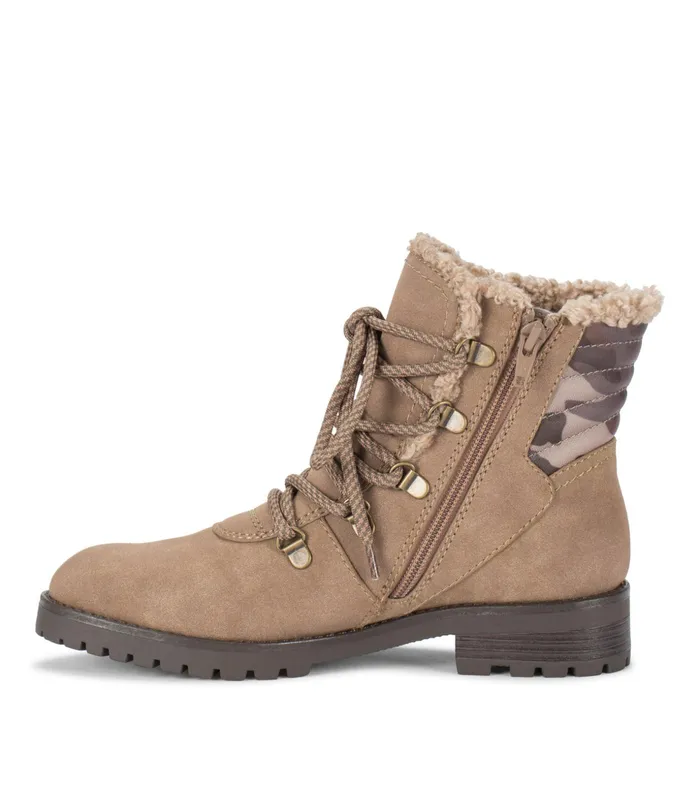 Women Baretraps Booties Dennison Lace Up Boot Mushroom Camo