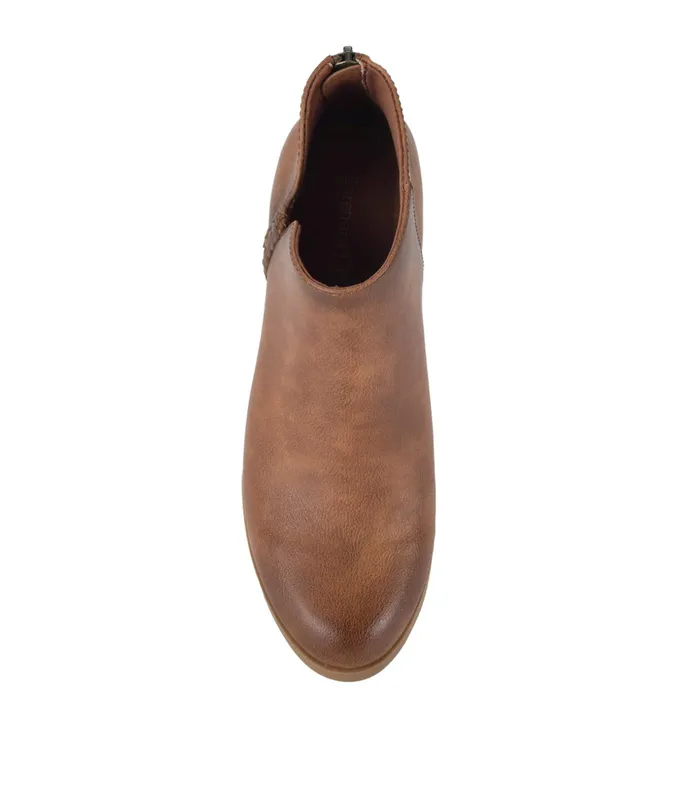 Women Baretraps Booties Lauryn Block Heel Ankle Bootie Walnut