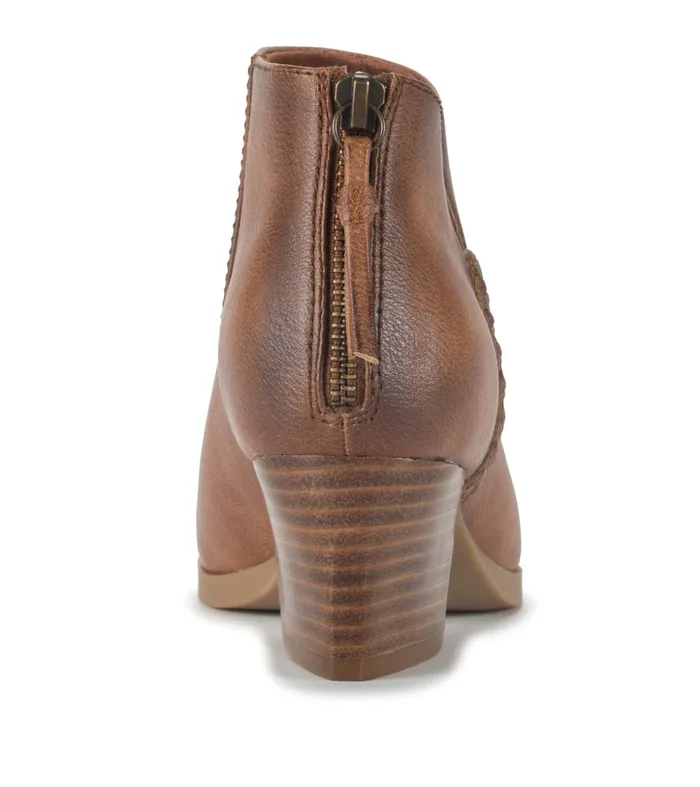 Women Baretraps Booties Lauryn Block Heel Ankle Bootie Walnut