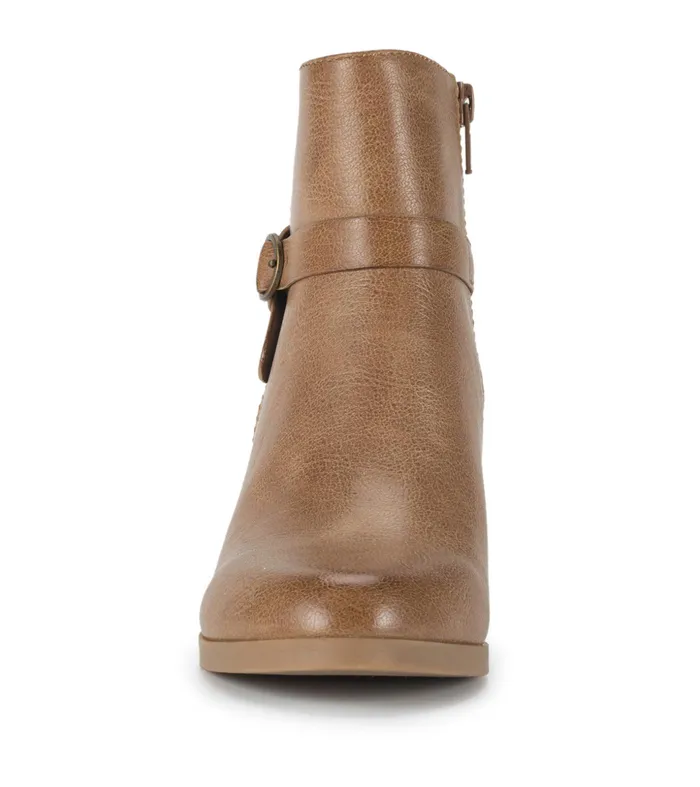 Women Baretraps Booties Linda Block Heel Bootie Salted Caramel