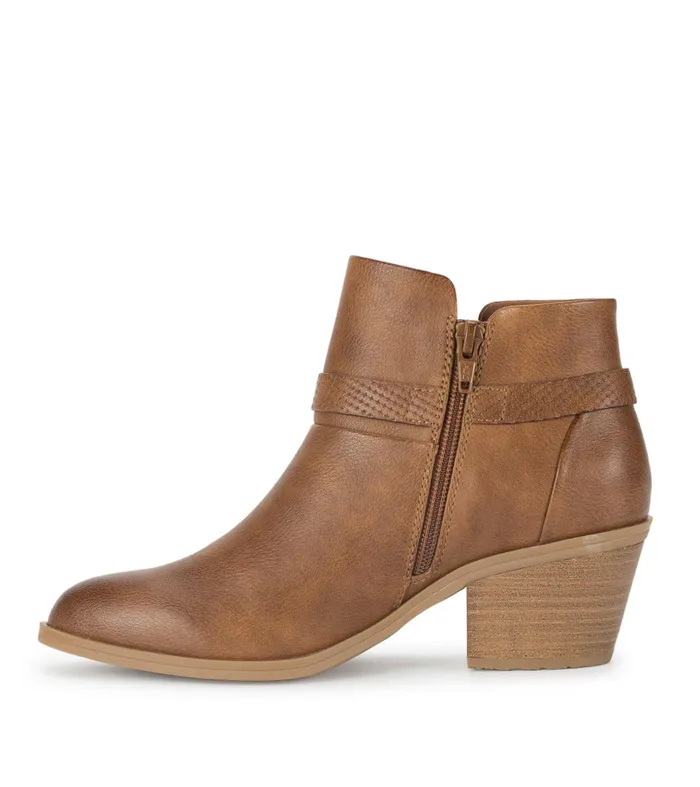 Women Baretraps Booties Santos Block Heel Bootie Auburn