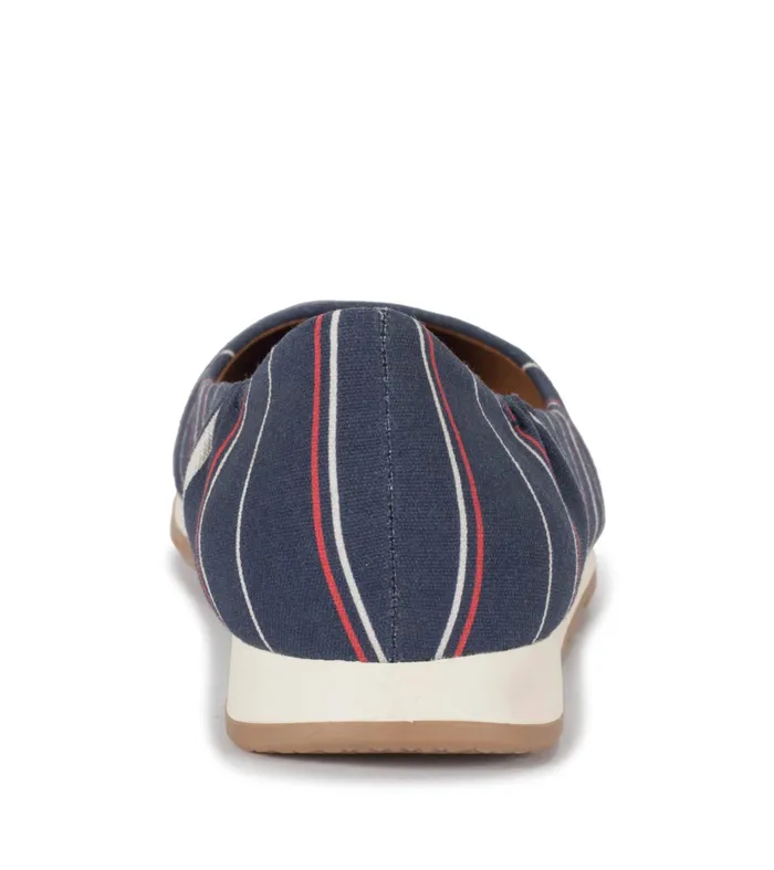 Women Baretraps Flats and Loafers Prim Slip On Blue Multinautical Stripe