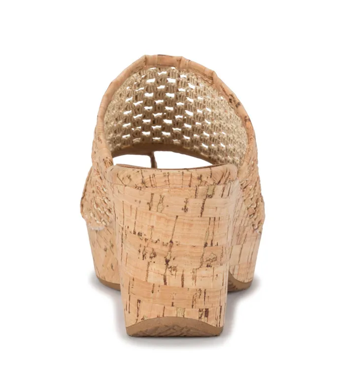 Women Baretraps Slides and Slip On Sandals Bethie Wedge Sandal Natural Cork