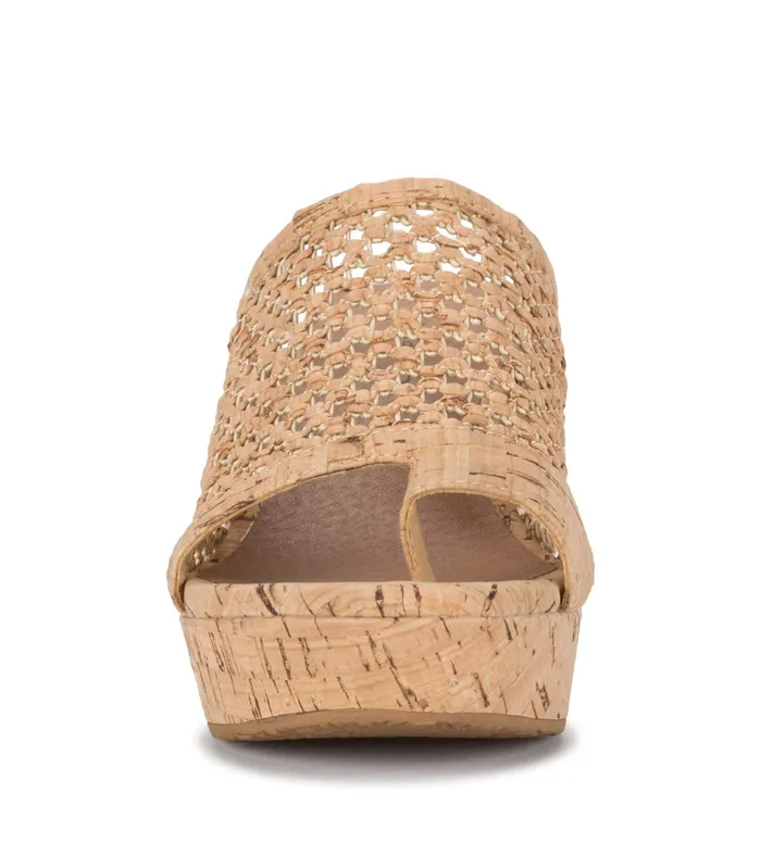 Women Baretraps Slides and Slip On Sandals Bethie Wedge Sandal Natural Cork