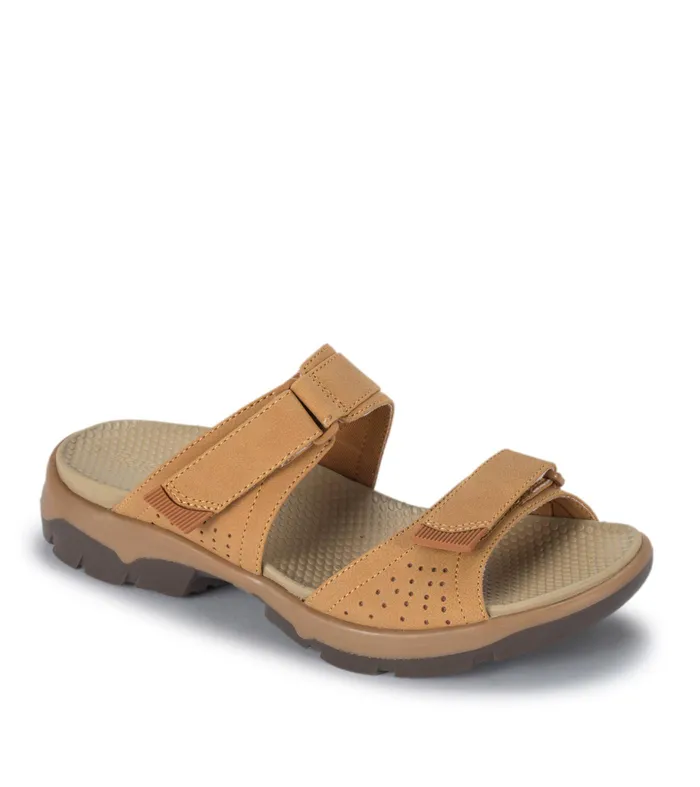 Women Baretraps Slides and Slip On Sandals Leella Slide Sandal Caramel