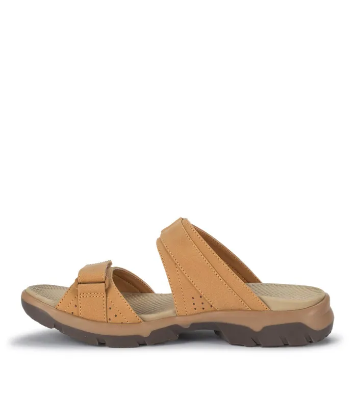 Women Baretraps Slides and Slip On Sandals Leella Slide Sandal Caramel