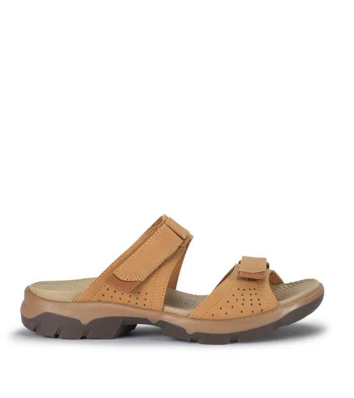 Women Baretraps Slides and Slip On Sandals Leella Slide Sandal Caramel