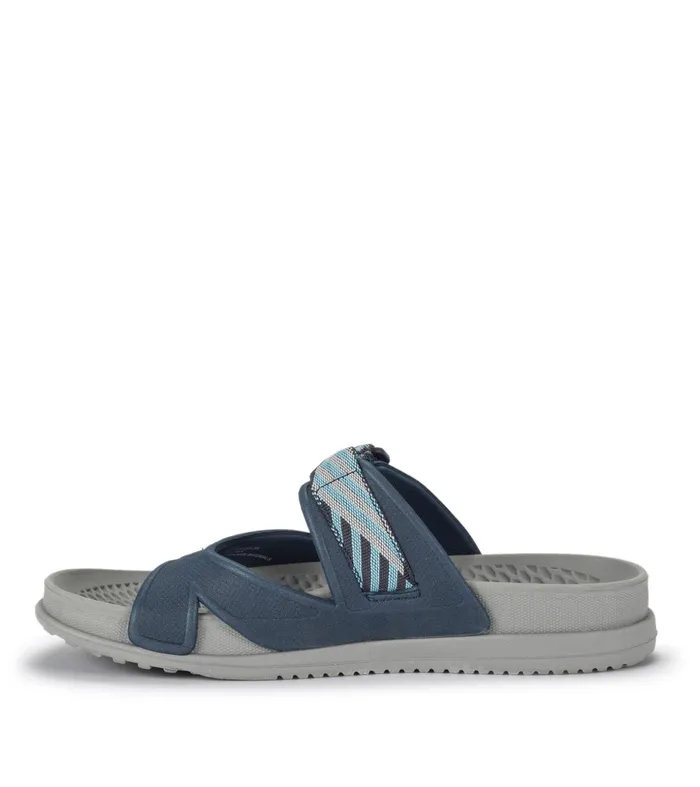 Women Baretraps Slides and Slip On Sandals Narlie Slide Sandal Navy Blue Mesh
