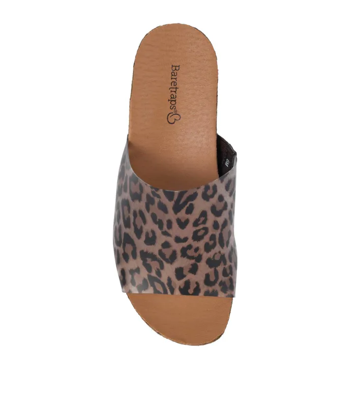 Women Baretraps Slides and Slip On Sandals Yalissa Wedge Slide Sandal Brown