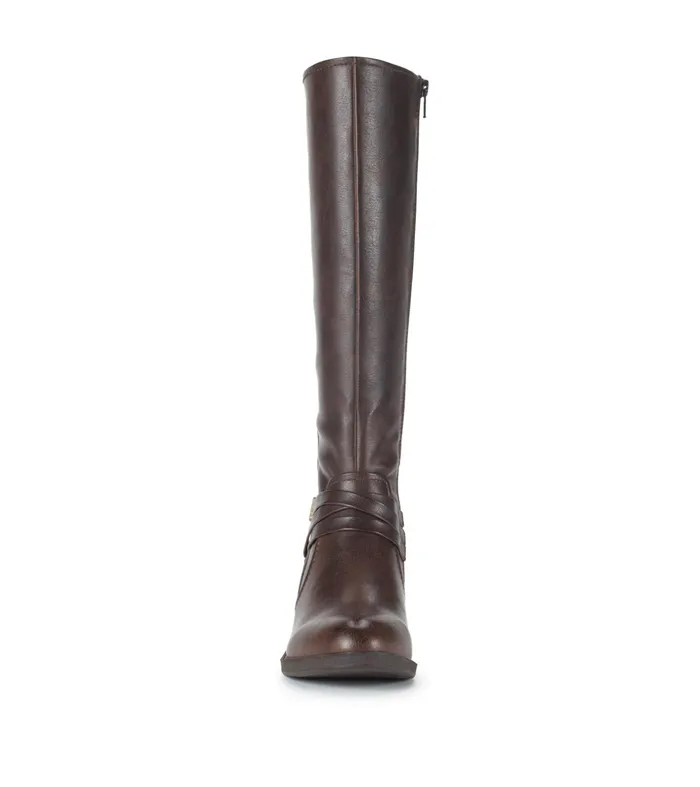 Women Baretraps Wide Calf Boots Stratford Wide Calf Riding Boot Dark Brown