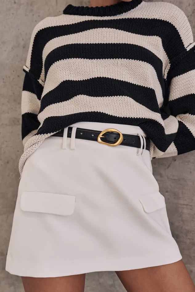 Women Belts DISSH MARGOT BLACK LEATHER BELT