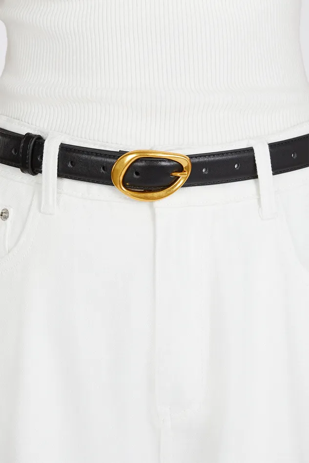 Women Belts DISSH MARGOT BLACK LEATHER BELT
